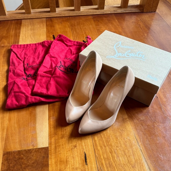 Christian Louboutin Shoes - Christian Louboutin Nude Breche 100 Pumps size 6.5